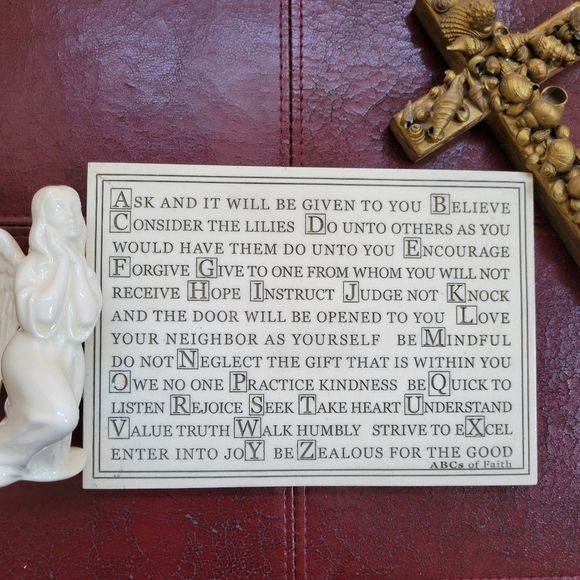ABC's of Faith Marble ? Resin Plaque ~ Spirituality ~ Kindness ~ Positive Vibes - Picture 5 of 14